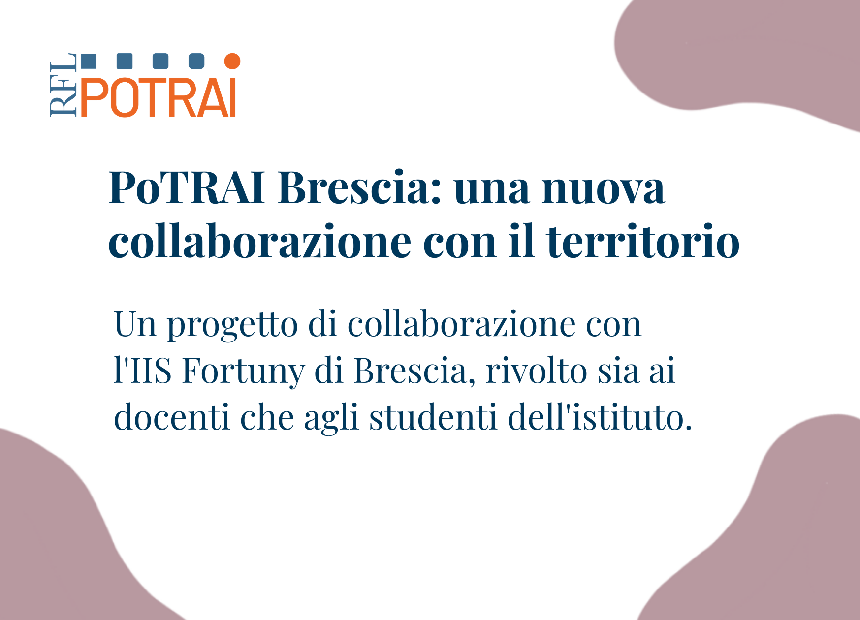 Potrai Brescia collabora con l'ISS Fortuny